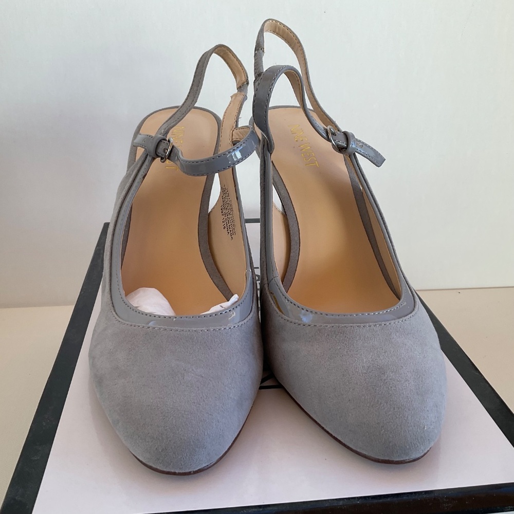 SALE ‼️NINE WEST WOMENS HEDONNA CLASSIC SLING BACK HEELS  PUMPS DRESS OFFICE 8.5 - Picture 7 of 9